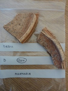 Fragments of Roman mortaria