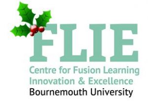FLIE logo with holly
