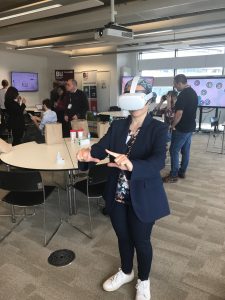 Person using Oculus Quest virtual reality headset