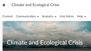 Climate and Ecological crisis unit