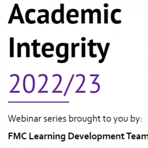 Academic Integrity 2022/23 webinar series