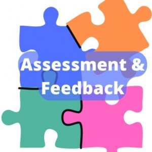 Assessment and Feedback text over 4 jigsaw pieces