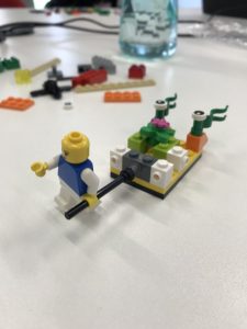 Lego figure and bricks
