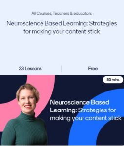 Neuroscience based learning course image