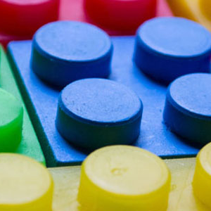 Colourful lego bricks