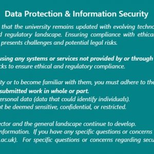 Data protection and Information security statement