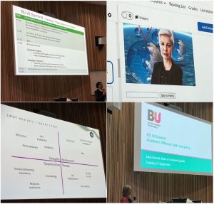 Collage of screenshots from the FLIE AI summit