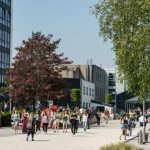 Students on campus