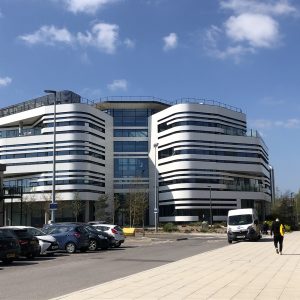 A wide shot image of the Fusion Building on Talbot Campus, Bournemouth University