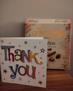 Thankyou gifts from my placement on my last day