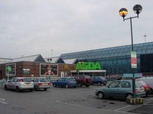 ASDA supermarket exterior and carpark