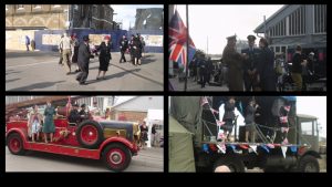Collage of historical re-enactment events 