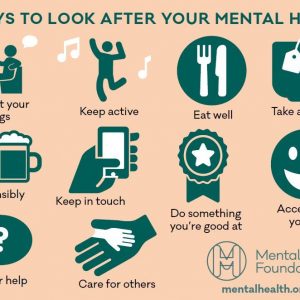 10 ways to support your mental health graphic