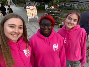 A group photo of some BU student ambassadors