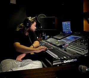 Simonas Gylys in the studio