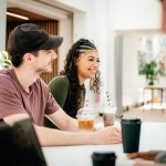 Students in the Atrium cafe